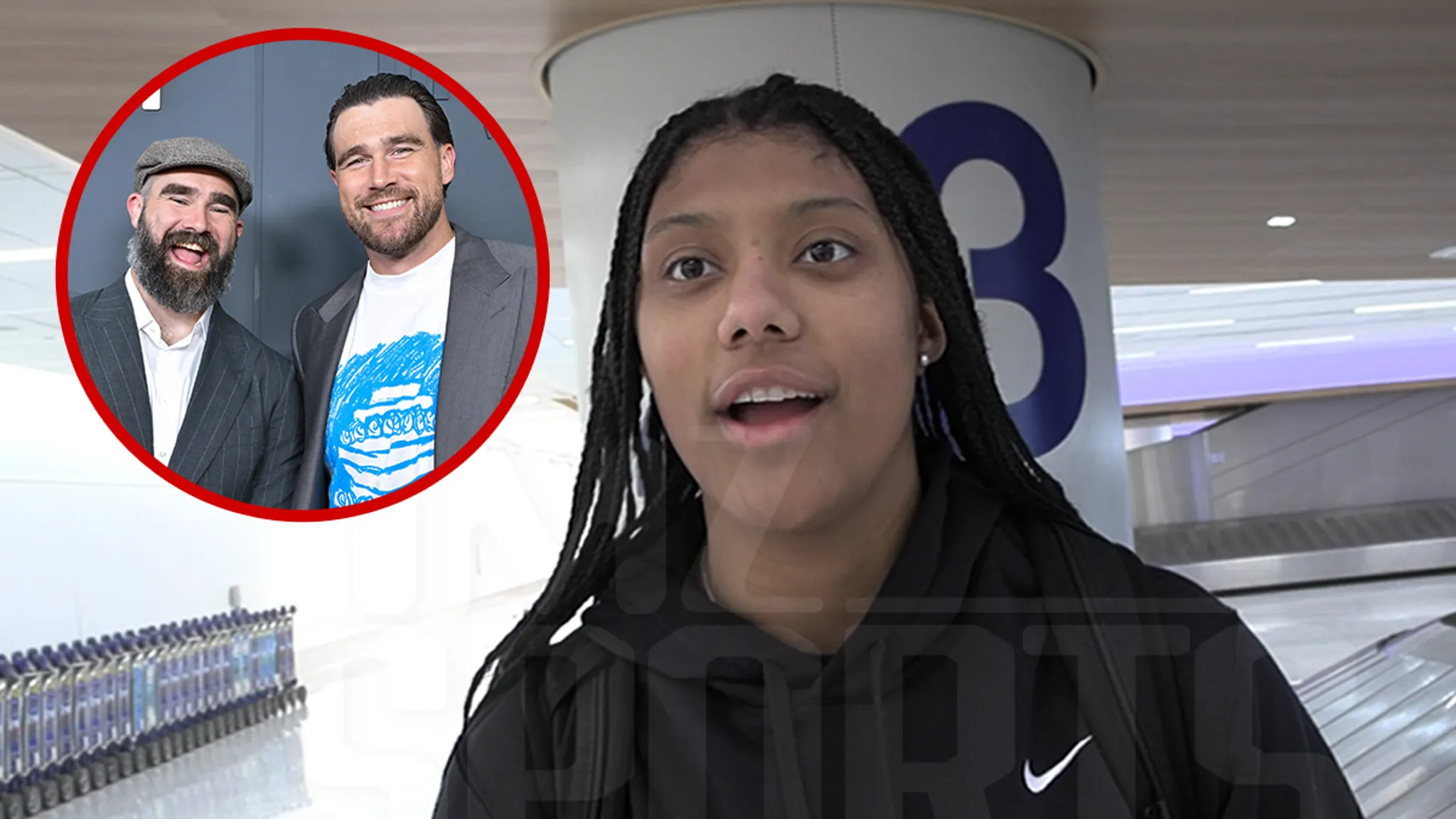 Workforce USA's Laila Edwards Thanks Kelce Bros. for Serving to Household Go To Olympics