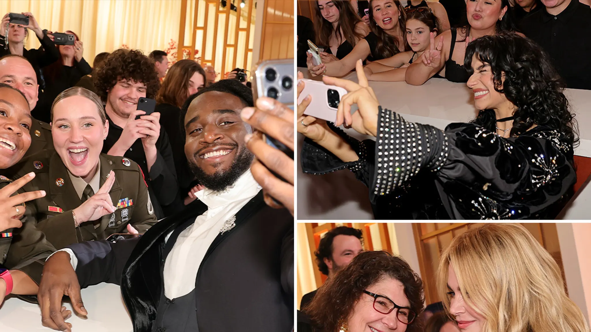 Celebs Who Stated Sure to Selfies On the 2026 Oscars Purple Carpet