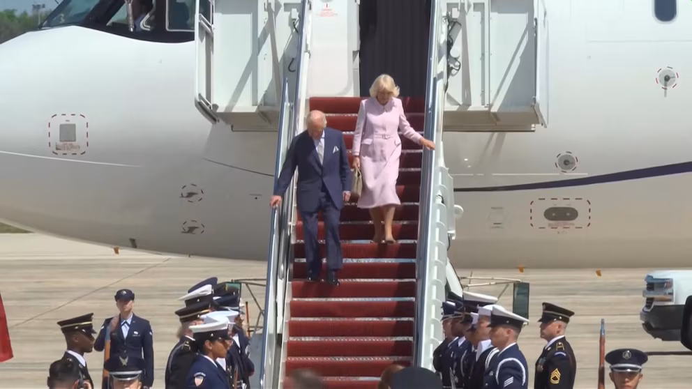 WATCH:  The king and queen arrive within the US