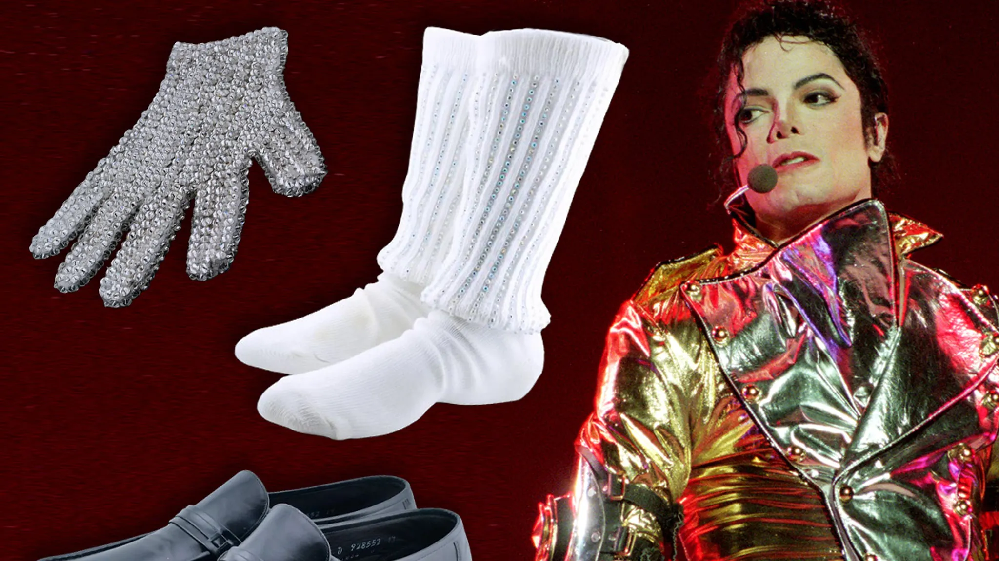 Michael Jackson's Crystal Gloves, Fedora for Sale at Public sale
