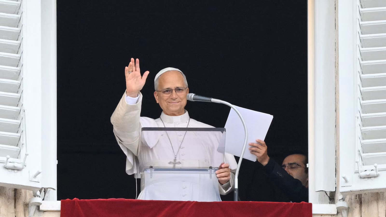 Pope Leo leads prayer at Vatican on Sunday following discharge from hospital